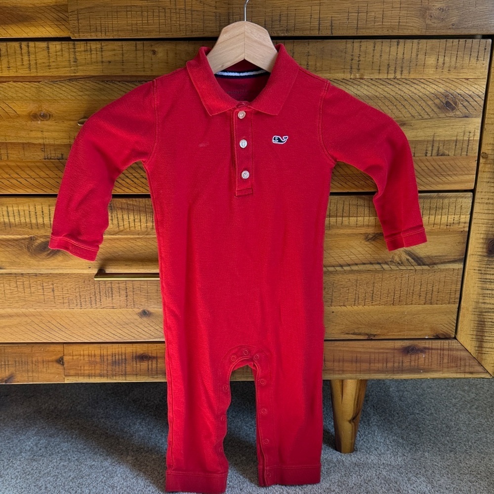 Vineyard Vines Red Kids One Piece